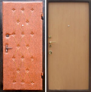 Входная металлическая дверь винилискожа + ламинат СП295